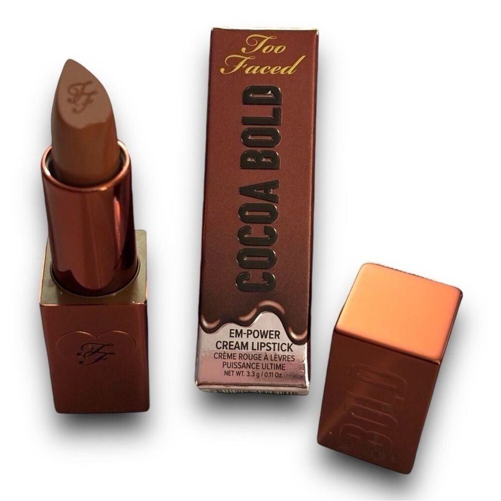 Too Faced Cocoa Bold Em-Power Cream Lipstick shade Ganache
